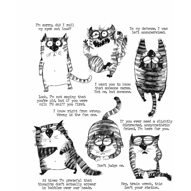 Tim Holtz Stamps Snarky Cat CMS392 — Dizzy Birds Crafts