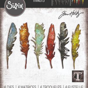 Sizzix Thinlits Die Set 6PK - Feathery by Tim Holtz